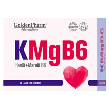 Golden Pharm Potassium Magnesium Dietary Supplement B6 30pcs