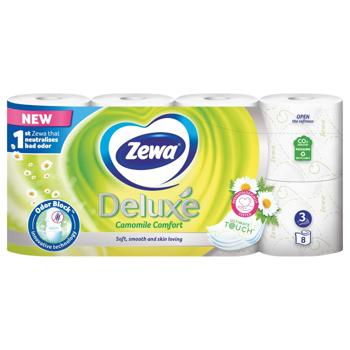 Zewa Deluxe Chamomile 3-ply Toilet Paper 8pcs - buy, prices for Vostorg - photo 8