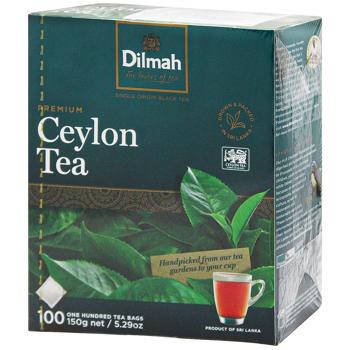 Чай чорний Dilmah Premium Ceylon Tea 1,5г*100шт - купити, ціни на МегаМаркет - фото 1