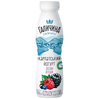 Йогурт Галичина Карпатский Лесные ягоды 2,2% 300г