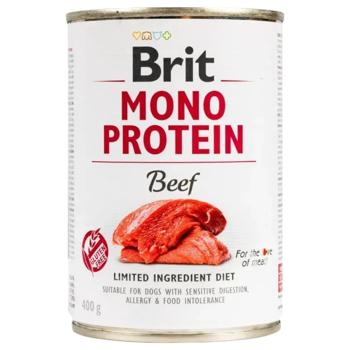 Brit Care Mono Protein набір вологого корму для собак 5+1 шт х 400 г - яловичина - купить, цены на MasterZoo - фото 3