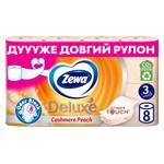 Туалетная бумага Zewa Deluxe Персик 3-слойная 8шт