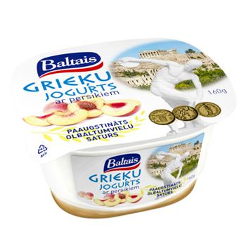 Baltais Greek Yogurt with Peach 160g