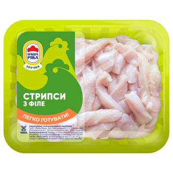 Nasha Riaba Chilled Chicken Fillet Strips 500g - buy, prices for Chudo Market - photo 1