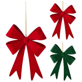 Подвеска Бант красный/зеленый 23,2х2,5х15см - купить, цены на METRO - фото 1