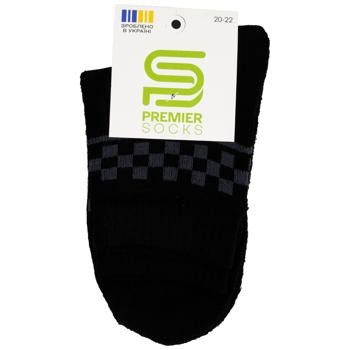 Premier Socks Ekonom Chessboard Children's Terry Socks s.20-22, 22-24 Black