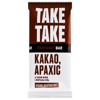 Батончик Take Take Какао & Арахіс 35г - купити, ціни на МегаМаркет - фото 1