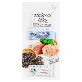 Natural Kitty Cat Snack with Tuna and Chia Seeds 4pcs 12g - buy, prices for NOVUS - photo 1