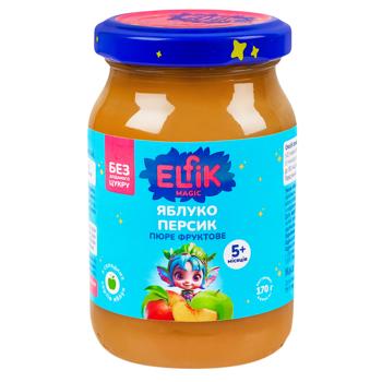 Elfik Magic Apple-Peach Puree for Children from 5 Months 170g - buy, prices for Vostorg - photo 1