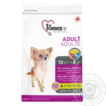 1st Choice Adult Dry Food With Lamb And Fish For Small Breed Dogs From 10month 350g - buy, prices for Vostorg - photo 1