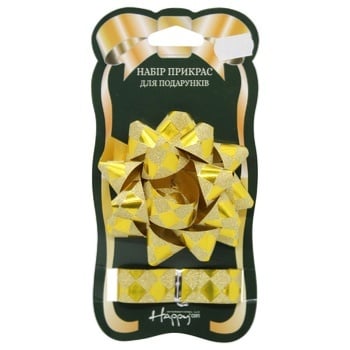 Happycom Deluxe Set of Decorations Bow + Ribbon 1m assortment - buy, prices for MegaMarket - photo 3