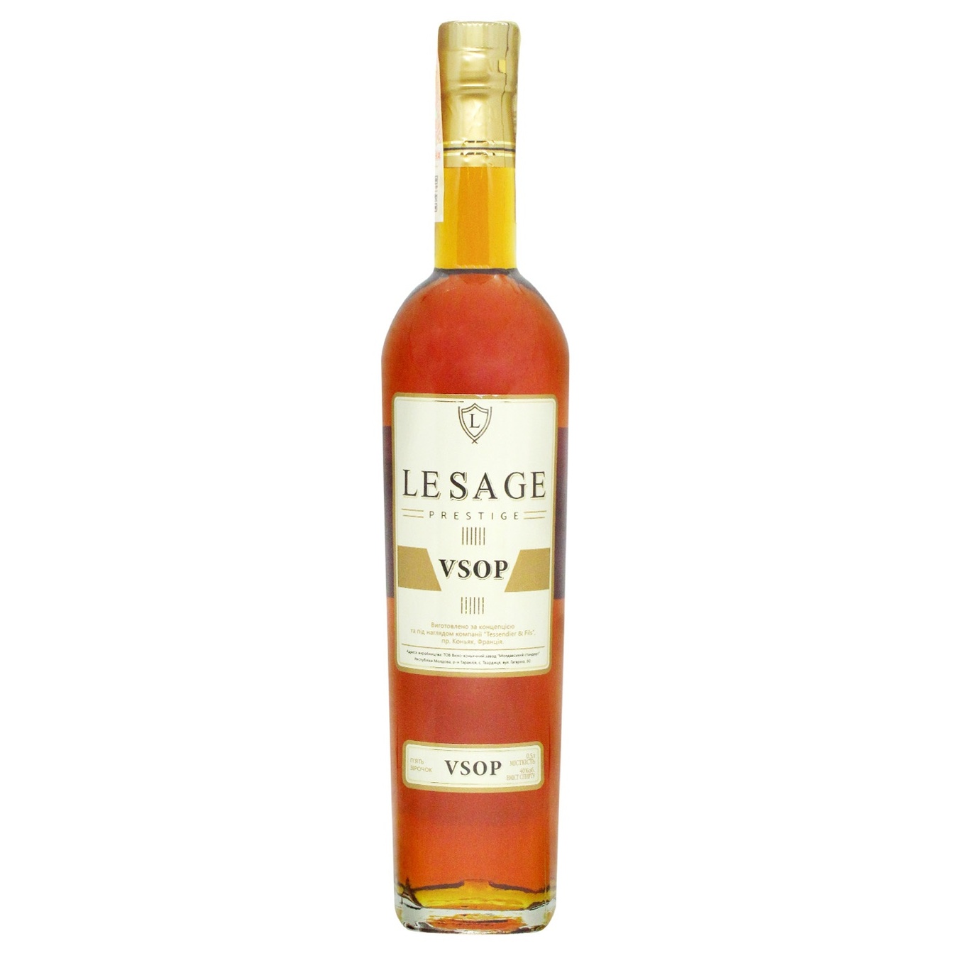

Коньяк Lesage Prestige V.S.O.P. 5 лет 40% 0,5л