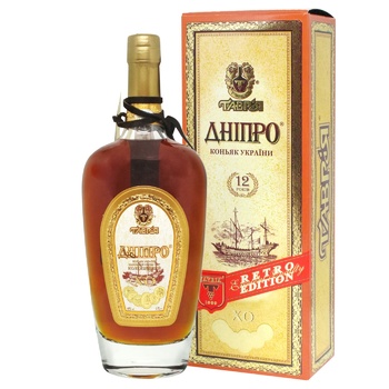 Tavria Dnipro X.O. 12 Yrs Cognac 40% 0.7l - buy, prices for MegaMarket - photo 1