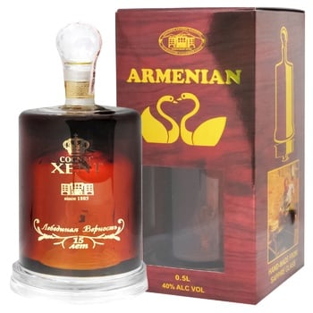 Proshansky KZ Xent Cognac 15 Years 40% 0.5l - buy, prices for MegaMarket - photo 1