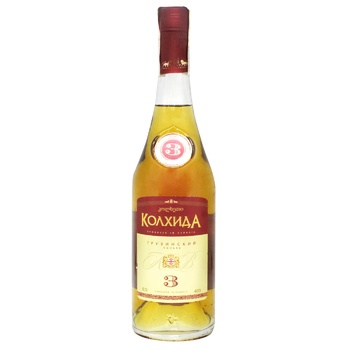 Kolkhida Cognac 3 Yeras 40% 0.5l - buy, prices for MegaMarket - photo 1