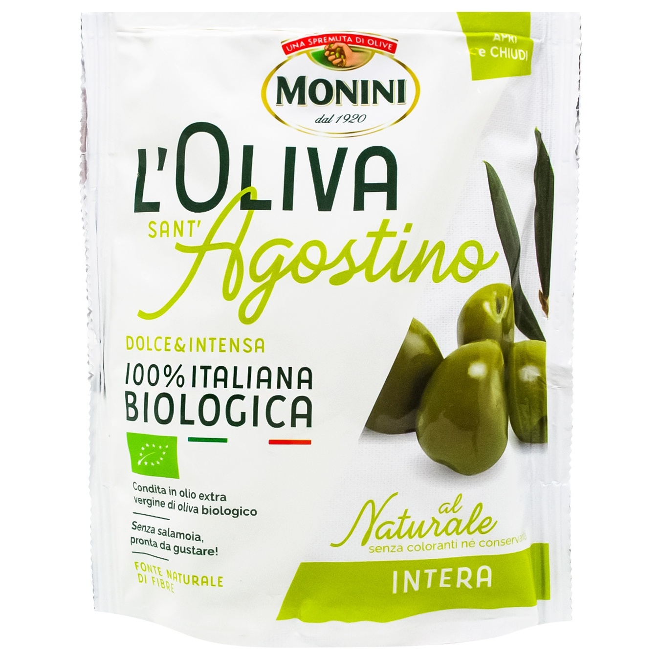 

Оливки Monini Сант-Агостино с косточкой 150г