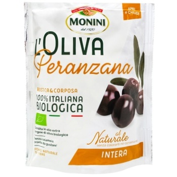 Monini Peranzana Black Olives with Stone 150g - buy, prices for MegaMarket - photo 1