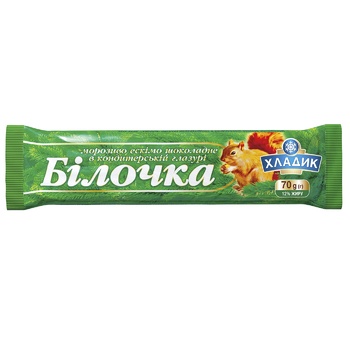 Hladyk Bilochka Eskimo Chocolate With Peanuts In Confectionary Glaze Ice-Cream 70g - buy, prices for - photo 2