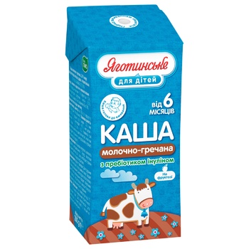 Каша Яготинське для дітей Молочно-гречана 2% 200г - купити, ціни на ЕКО Маркет - фото 1