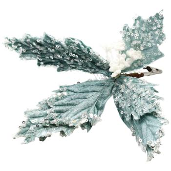 Прикраса Квітка пуансетія на кліпсі 24см в асортименті - купити, ціни на METRO - фото 6