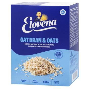 Хлопья овсяные Elovena с овсяными отрубями 600г - купить, цены на МегаМаркет - фото 2