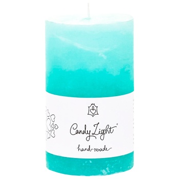 Candy Light Turquoise Rooms Candle 6x10cm - buy, prices for Auchan - photo 1