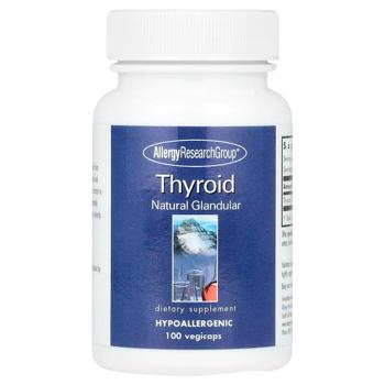 Підтримка щитоподібної залози, Thyroid Natural Glandular, Allergy Research Group, 100 капсул - купить, цены на Biotus - фото 3