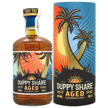 Ром Duppy Share Aged 40% 0,7л тубус - купить, цены на AlcoHub - фото 1