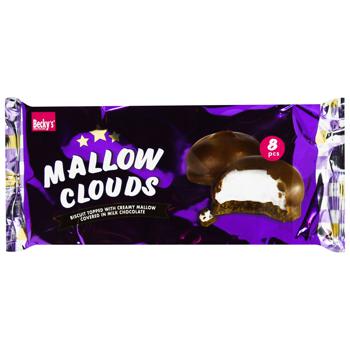 Печиво Becky's Mallow Clouds маршмеллоу в шоколаді 100г - купити, ціни на METRO - фото 1