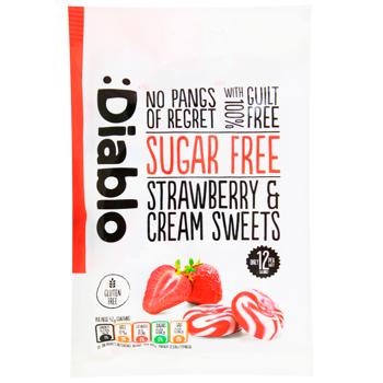 Карамель Diablo Полуниця-вершки без цукру 75г - купити, ціни на WINETIME - фото 1