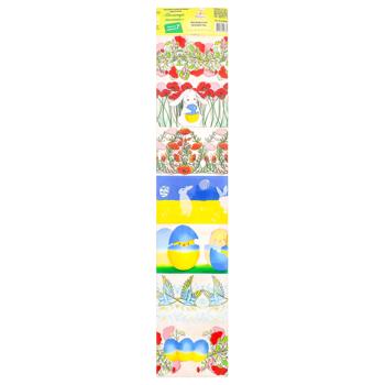 Рукав-етикетка Добрик Великодні малюнки термозбіжна ПВХ - купити, ціни на КОСМОС - фото 1