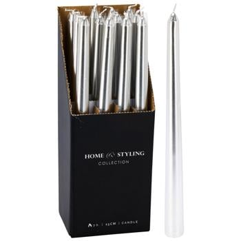 Свеча столовая серебряная 21х250мм