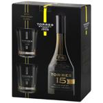 Torres 15 Years Brandy 40% 0.7l and 2 Glasses