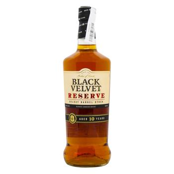 Віскі Black Velvet Reserve 10yo 40% 1л - купити, ціни на AlcoHub - фото 1