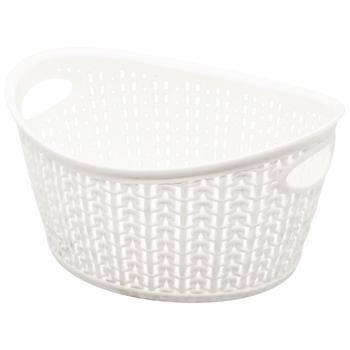 Knit Cream Oval Basket 1.5l