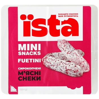 Снеки ЇSTA м’ясні Mini Snacks Fuetini с/к 120г - купить, цены на Эпицентр FOOD - фото 1