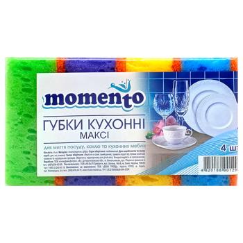 Momento Maxi Kitchen Sponges 4pcs - buy, prices for Chudo Market - photo 2