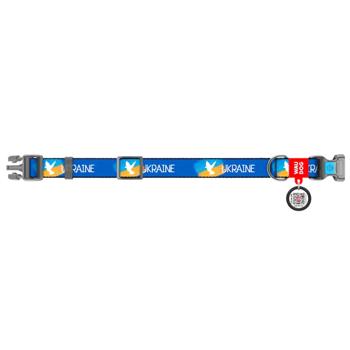 Waudog Nylon Dog Collar with QR Passport 23-35cm/15mm with Flag Pattern - buy, prices for MasterZoo - photo 2