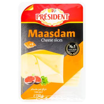 President Maasdam Cheese Slices 45% 150g - buy, prices for ULTRAMARKET - photo 3