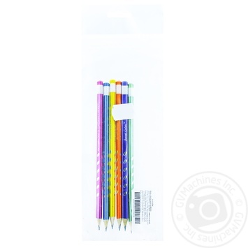 Malevaro Sweet Color Black-graphite Pencils HB with Eraser 6pcs Malevaro Sweet Color Black-graphite Pencils HB with Eraser 6pcs - buy, prices for - photo 1