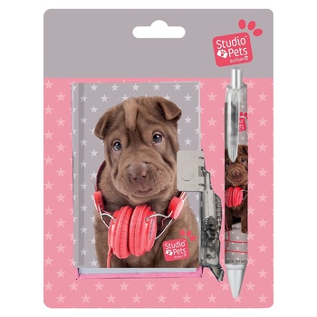 Studio pets Set of Pen+notebook pink - buy, prices for Auchan - photo 1