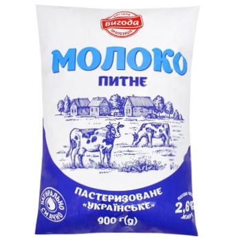 Молоко Вигода 2,6% пастеризоване 900г - купити, ціни на Varus - фото 1