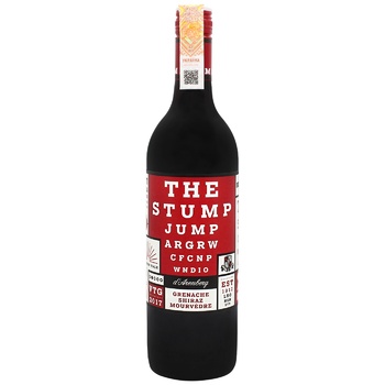 Вино d'Arenberg Stump Jump Grenache 2008 красное сухое 14% 0,75л - купить, цены на ULTRAMARKET - фото 1