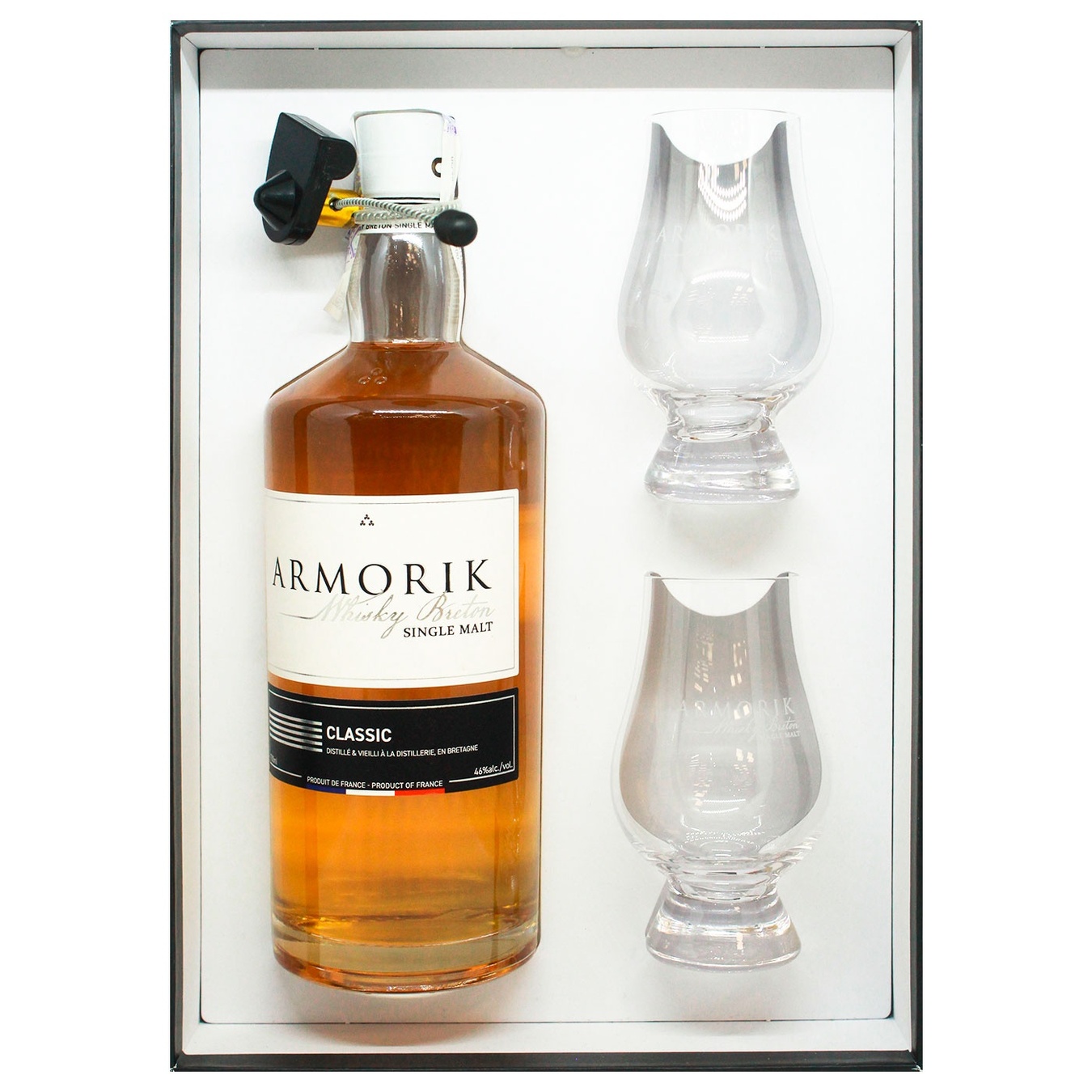 

Виски Armorik Classic Box + 2 бокала 46% 0,7л