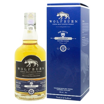 Віскі Wolfburn Langskip Box 58% 0,7л - купити, ціни на МегаМаркет - фото 1