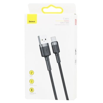 Baseus Cafule Type-C Gray/Black Cable 3A 1m - buy, prices for COSMOS - photo 1