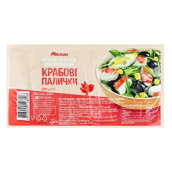 Крабовые палочки Ашан замороженные 500г - купить, цены на Auchan - фото 1