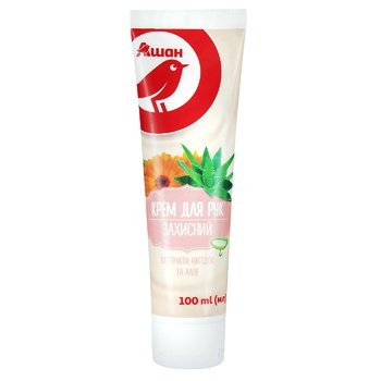 Auchan Protective Hand Cream with calendula extract and aloe 100ml - buy, prices for Auchan - photo 1