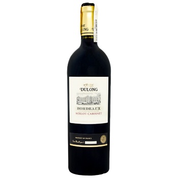 Вино Dulong Bordeaux Merlot-Cabernet червоне сухе 13% 0,75л - купити, ціни на ULTRAMARKET - фото 1