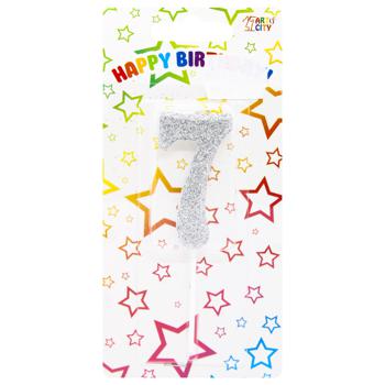 Vialtorg Glitter Candle Number 5.5cm 7 - buy, prices for MegaMarket - photo 3